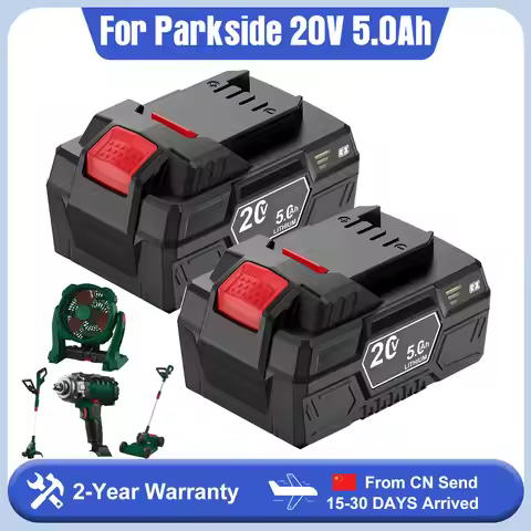 20V 5Ah Li-ion Battery For Parkside X 20V Team Compatible With For Parkside PAP 20 B3/A3/PAPS 208 A1