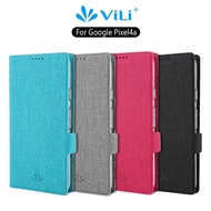 Vili Fashion PU Leather Soft TPU Casing Google Pixel 4A Magnetic Buckle Flip Cover Pixel4A Wallet Case Card Holder Stand