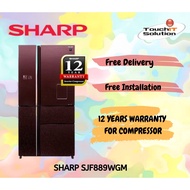 SH ARP SJF889WGM 780L Hikaru Series Refrigerator SJF889WGM