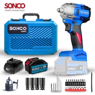 SONCO 38890 Heavy Duty 688VF Cordless Impact Wrench Electric 1/2 Inch Socket Drill Screwdriver Bater