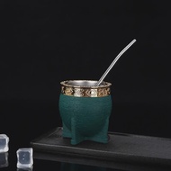 200Ml Thép Không Gỉ Treo Tường Đôi Cách Nhiệt Tumbler Cà Phê Bia Yerba Mate Trà Cốc Tập Uống-1 Tay C