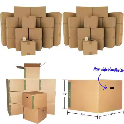 Affordable Moving Boxes Kit - 25 Large, Medium, and Small Boxes with Essential Supplies for Efficien
