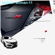 original△◙3D Car Styling Sticker Metal  TYPE R Logo Side Fender Rear Tailgate Trunk Emblem Badge Marker For Honda Civic