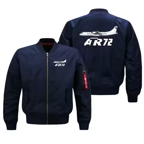 Military Outdoor The ATR72 Flight Aviation Pilots Men Ma1 Bomber Jacket Baseball Windproof Coats