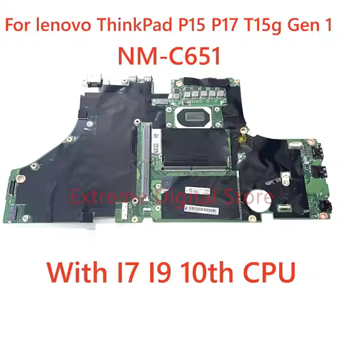 NM-C651 For lenovo ThinkPad P15 P17 T15g Gen 1 Laptop motherboard With CPU I7 I9 10th W-10885M DDR4 