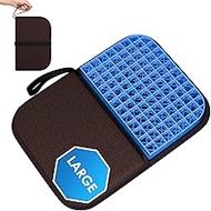 WISIMMALL Gel Seat Cushion, Thick Seat Cushion for Long Sitting, Foldable, Soft &amp; Breathable, with Non-Slip Cover, Portable Gel Cushion for Office Chair, Car, Wheelchair, Relief Sciatica Coccyx Pain