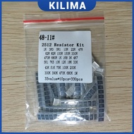 Set 2512 SMD Resistor Assorted 1ohm-1M ohm 5% 33Values X 10pcs=330pcs DIY Kit 1 pxb 5%