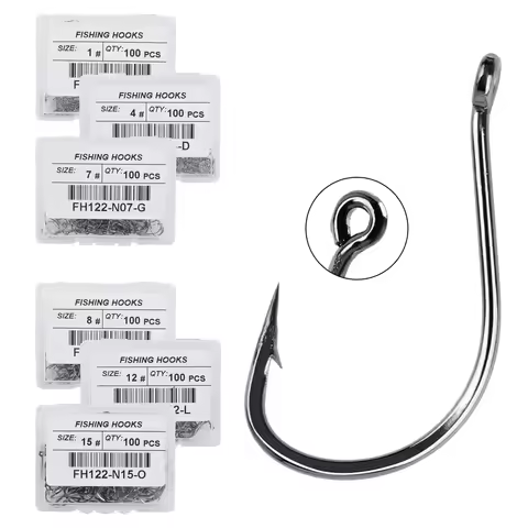 100pcs/Box Japan Izu Fish Hook High Carbon Steel Barbed In Fly Fishing Hook Worm Pond Fishing Bait H