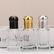 3/6/12ml Mini Roller Ball Bottle Essential Oil Perfume Bottle Thick Glass Roll on Portable Travel Cosmetic Container