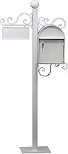 Iron Mailbox All-in-one Drop Box with Lock Creative Wall Hanging Post Box Outdoor Roadside Parcel Bo
