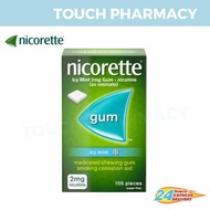 NICORETTE Quit Smoking Gum 2MG - 105s/BOX (Exp : 11/2025)