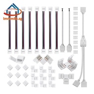 5 Pin LED Strip Connector Kit White LED Strip Connector for 12Mm RGBW LED Strip Connection Include T