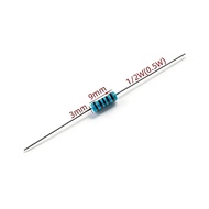 100pcs 0.5W 1/2W Metal Film Resistor color Ring Power Resistor 0.1~1M 2 4.7 10R 47 100 220 360 470 1