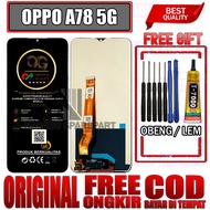 LAYAR FREE/ FREE GLUE + SCREWDRIVER LCD TOUCHSCREEN OPPO A78 5G TOUCH SCREEN A78 5G FULLSET OEM QUAL
