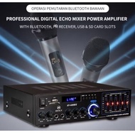 AV 688BT Amplifier Kerndy Bluetooth 5.3 Audio EQ Channel 2.1 Full Bass SUBWOOFER Amplifier Karaoke H