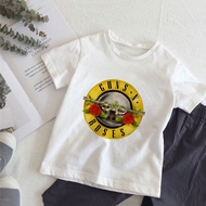 Unique Design Guns N' Roses Shirts Punk Rock Band Tees Summer Fashion T-shirt for Kids Boys Girls Unisex Logo Printed Baby Topskids Clothes Comfortable to Wear