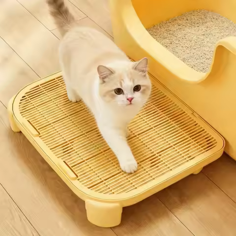 Cat Litter Trapping Ramp for High Litter Robot Cat Litter Tray for Self-Cleaning Litter Box Cat Step