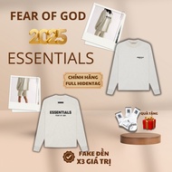 (Genuine)Essential Fear Of God Gray Long Sleeve T-Shirt Genuine