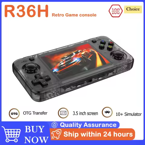 2025 Best Sale R36H Retro Handheld Game Console Horizontal Console with 2 Joysticks 3000mAh Battery 