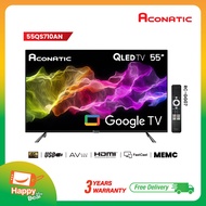 ACONATIC QLED Google TV 4K รุ่น 55QS710AN สมาร์ททีวี ขนาด 55 นิ้ว Google TV