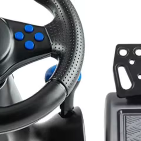 Racing Wheel & Pedals Dual Clutch Launch Control Racing Simulator Steering Wheel for Switch/xbox One
