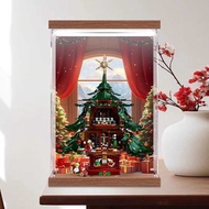 Family Christmas Tree Acrylic Display Box Suitable for Lego 41843 Building Block Transparent Anti-du