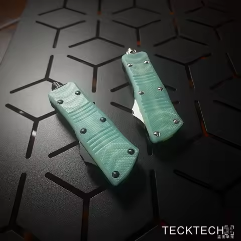 "TECKTECH KNIVES STORE" JADE MINI TROODON M Micro Tactical Tech Gear D2 Steel CNC G10 + Aluminum Han