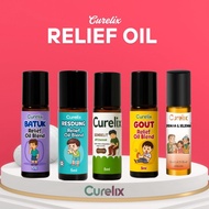 Curelix Relief Oil Collection Membantu Melegakan Sembelit, Batuk, Demam, Resdung dan Gout