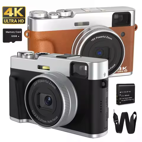 4K Digital Camera Auto Focus 48MP Vlogging Camera for YouTube Anti-Shake Video Camera with Viewfinde