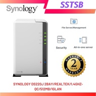 SYNOLOGY DS220J 2BAY/REALTEK/1.4GHZ‐QC/512MB/1GLAN