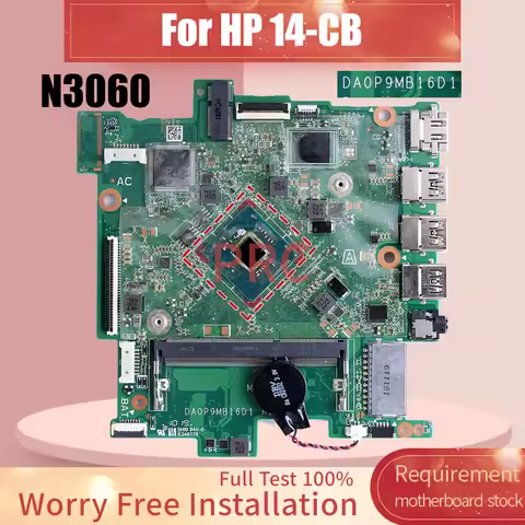 DA0P9MB16D1 For HP Stream 14-CB Laptop Motherboard SR2KN N3060 905306-601 L06659-601 Notebook Mainbo