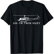Uh-1N Twin Huey Military Helicopter T-Shirt Veteran