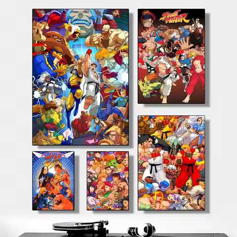 Game S-Street Fighter Poster HD art sticky wall waterproof home living room bedroom bar aesthetic de