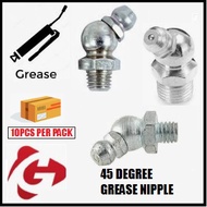 [Grease Fitting] Elbow 45 Degree Angle Grease Nipple Size 1/8",1/4",M6,M8,M10 (10PCS Per Pack) Brand