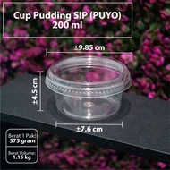 cup pudding es krim snack sip 200ml kemasan pudding salad buah 9 cm