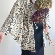 日本製和風圖騰薄款古著羽織和服外套