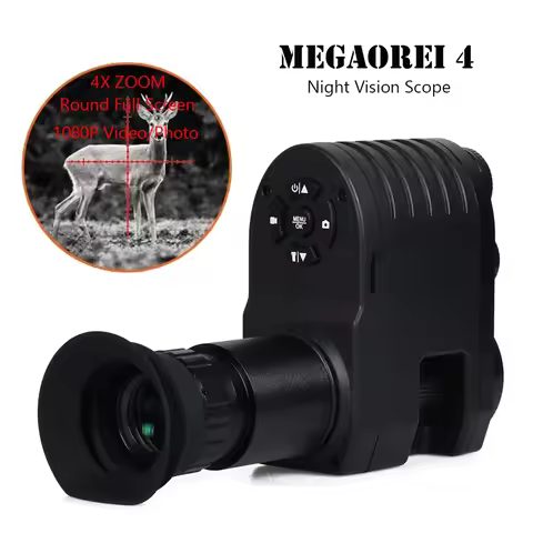Megaorei 4 Night Vision Rifle Scope 4x zoom Infrared Hunting Camera 1080P Video Photo Recorder Monoc