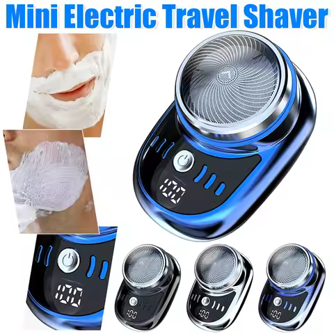 Mini Electric Travel Shaver For Men Pocket Size USB Rechargeable Portable Painless Cordless Trimmer 