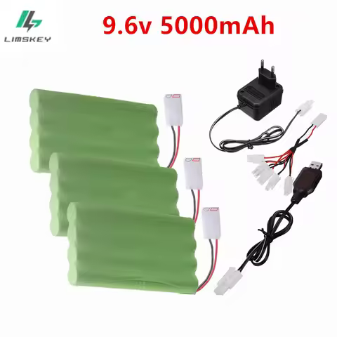 9.6V 5000mah Ni-MH Rechargeable Battery with Tamiya plug and Charger For Rc Cars Tanks Trucks toys N