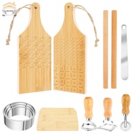 Gnocchi Pasta Making Tool Set Ergonomic Wood Gnocchi Board DIY Ravioli Stamp Maker Cutter SHOPCYC563