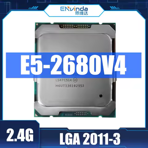 Used Intel XEON E5 2680 V4 CPU Processor 14 Core 2.40GHZ 35MB L3 Cache 120W SR2N7 LGA 2011-3 Support