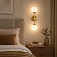 1pc Modern Polished Metal Wall Lamp, Semi-Recessed Plastic Lampshade, G9 Bulb Base, Hard-Wired, Swit