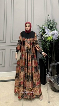 damla id gamis mewah simpel kekinian payet swarosky edisi larosa dress amore by ruby