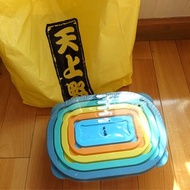 天上野五彩方形收納盒食物盒box set