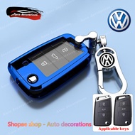 Volkswagen folding car key case For TAOS/ T-cross/Caravelle/Beetle/Golf TPU key case cover keychain 