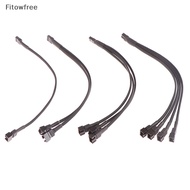 Fitow 1Pc Fan Splitter Cable 4pin Adapter Cable 1 to 1 2 3 4 Computer CPU Fan Splitter PC Fan Extension Power Cable Accessories FE