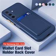 Card Slot Back Case Camera Protection Soft Cover For Samsung Galaxy A24 A34 A54 A14 A04 a 24 34 54 1
