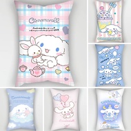【Double-sided Printed 】Sanrio Cinnamoroll rectangular pillow case Double Side Printing Sarung bantal Polyester Cartoon Throw Pillow Cases Car Cushion Cover Sofa Home Decoration