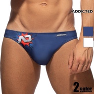 ADDICTED Navy Blue Comic Print Swim Briefs M/32 泳褲