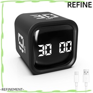 REFINEMENT Pomodoro Timer, Rotation Timing 3 Volume Adjustable Digital Cube Timer,  5/10/30/60min Gr